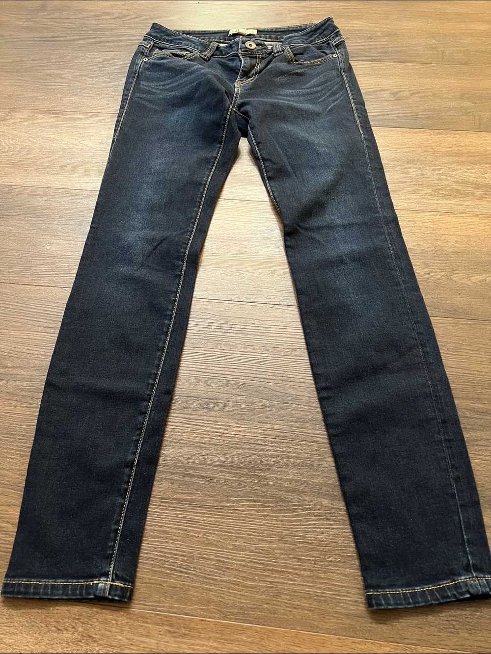 CAbi Women's Slim Straight Jeans in Dark Blue